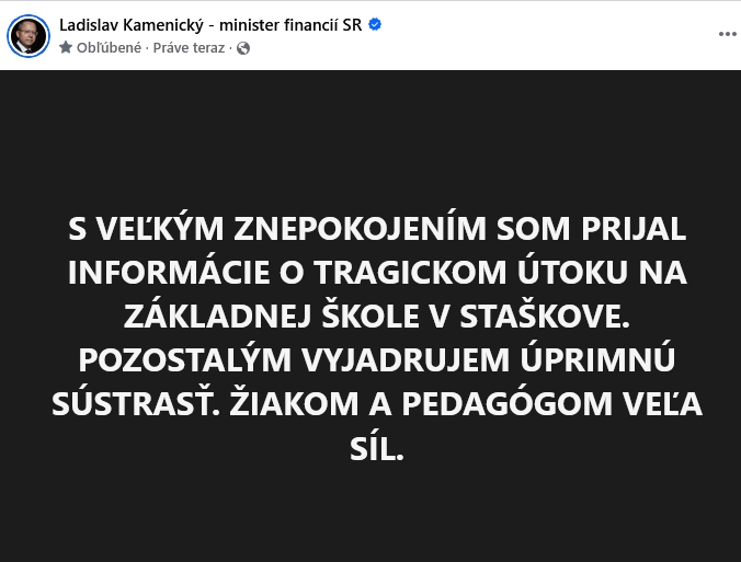 PRVÉ reakcie na čierny