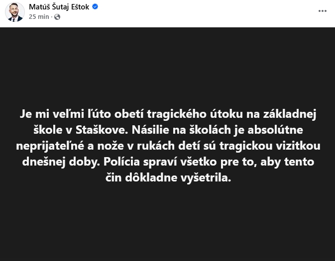 PRVÉ reakcie na čierny