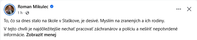 PRVÉ reakcie na čierny