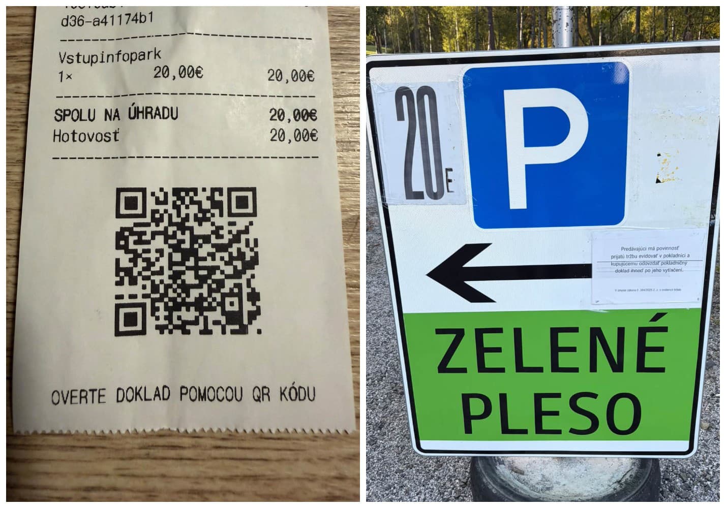 Turista zverejnil účet za
