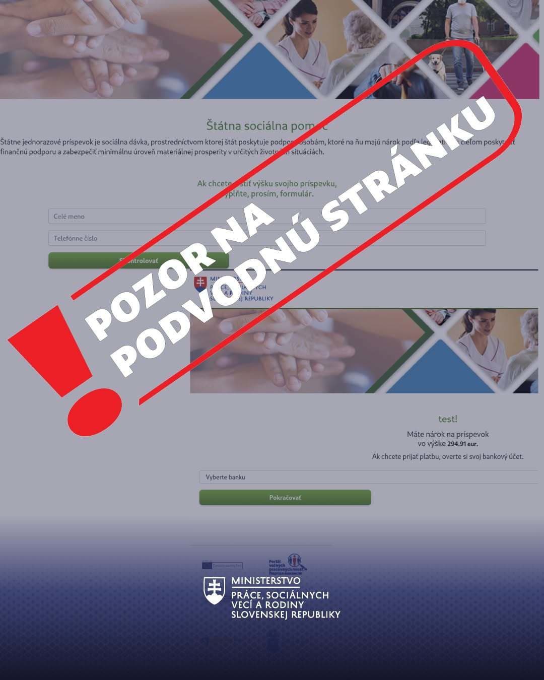 Podvodníci zneužili identitu ministerstva!