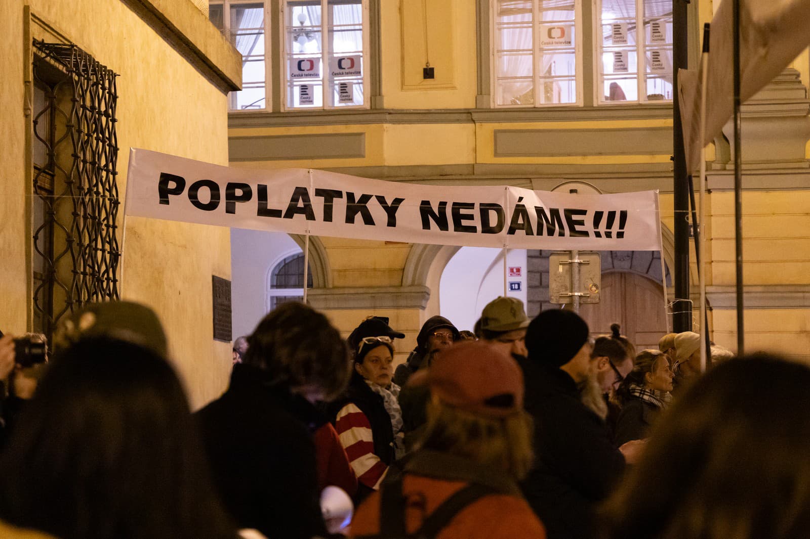Nočný protest u našich