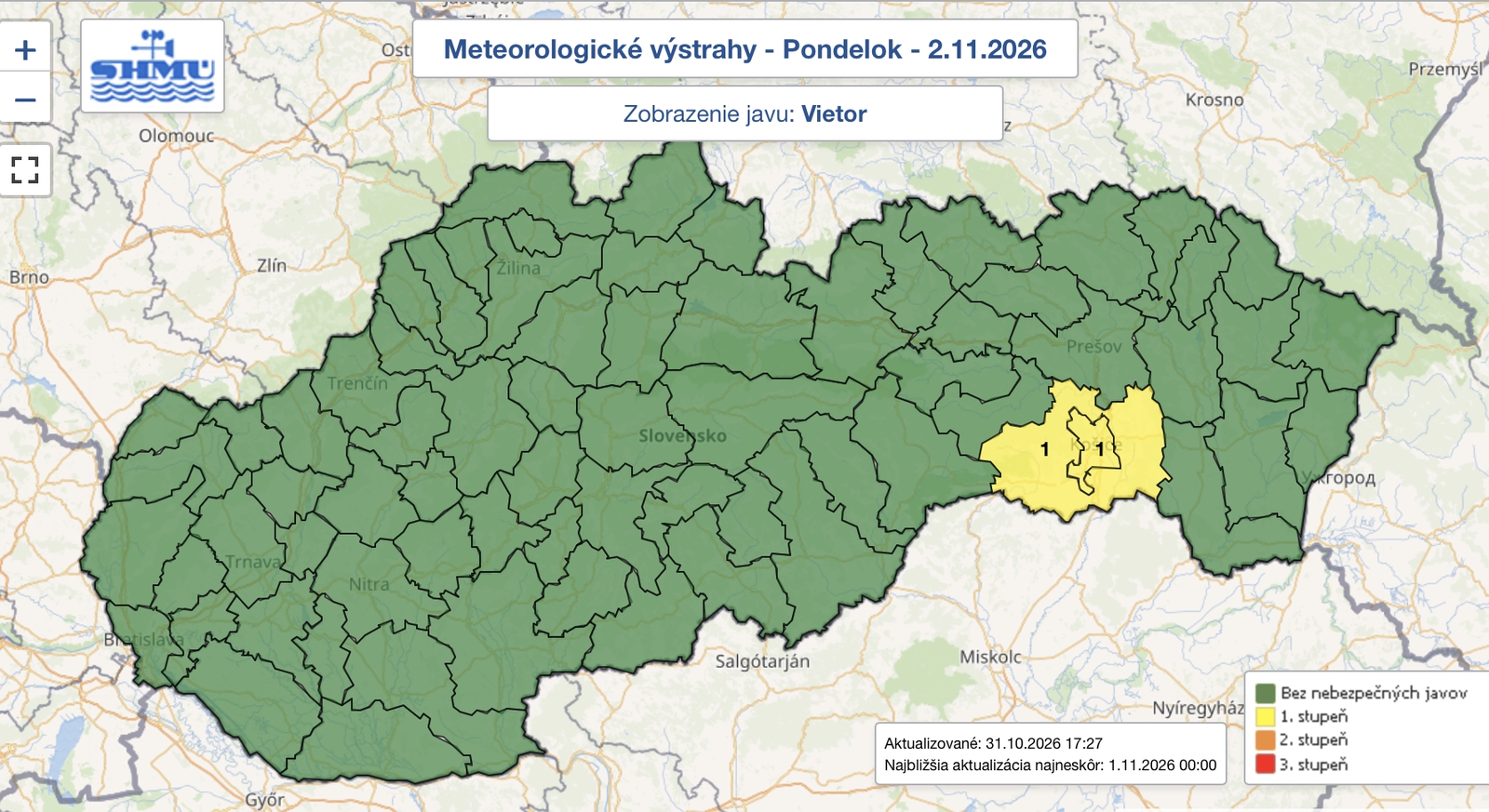 Pozor na pondelkové počasie: