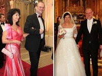 Vašo Patejdl s prvou manželkou Alenou(vľavo) a druhou Milušou. Vašo Patejdl s prvou manželkou Alenou(vľavo) a druhou Milušou.
