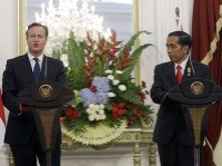 David Cameron a prezident Indonézie Joko Widodo