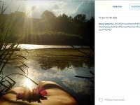 Kateřina Hrachovcová si vystavuje na instagrame takéto zábery. 