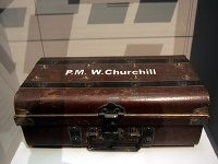 Príručný kufrík Churchilla, ktorý mal na konferencii