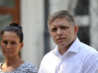 Robert Fico s manželkou Robert Fico s manželkou
