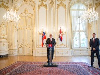 Prezident SR Andrej Kiska počas vyhlásenia pri príležitosti štátneho sviatku Deň Ústavy SR.