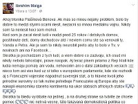 Ibrahim Maiga napísal na Facebooku odpoveď na status Moniky Flašíkovej Beňovej. A spomenul v ňom aj Petru Polnišovú a Wandu Hrycovú.  