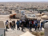 Utečenecký tábor v Zaatarí.