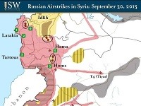 Rozdelenie Sýrie podľa toho, kde aká skupina prevzala nadvládu