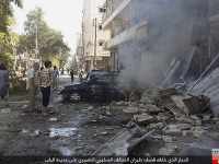 Fotografiu na sociálnej siete uverejnil účet prepojený s Islamským štátom. Zničenie mesta Al-Bab.