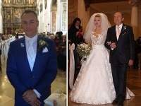 Patrik Švajda a Zlatica Puškárová v deň svojej svadby. 
