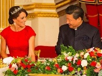 Vojvodkyňa Kate sedela na čestnom mieste, hneď po boku čínskeho prezidenta. 