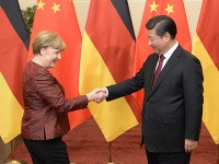 Angela Merkelová a prezident Číny Xi Jinping 