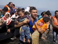 Utečenci na ostrove Lesbos. Utečenci na ostrove Lesbos.
