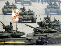 Ruské tanky na prehliadke Ruské tanky na prehliadke