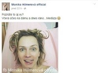 Monika Hilmerová si na svoju oficiálnu facebookovú stránku zavesila fotku z rána po Plese v opere. 