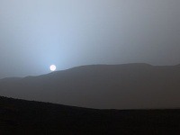 Modrý západ Slnka na Marse
