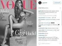 Gigi Hadid pózovala pre magazín Vogue v Evinom rúchu. 