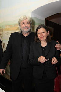 S režisérom Dušanom Rapošom. 