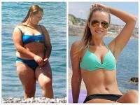 Tanya pred a po schudnutí.