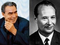 Leonid Brežnev a Alexander Dubček