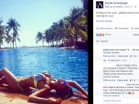 Nicole Scherzinger zverejnila na sociálnych sieťach takúto provokatívnu fotku. Podľa vlastných slov sa chce dostať späť do formy. Jej fanúšikovia sa nestíhajú čudovať. 