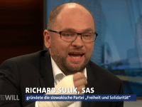 Richard Sulík v nemeckej televízii.