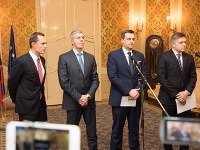 Radoslav Procházka, Béla Bugár, Andrej Danko, Robert Fico Radoslav Procházka, Béla Bugár, Andrej Danko, Robert Fico