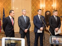 Radoslav Procházka, Béla Bugár, Andrej Danko a Robert Fico