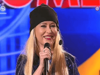Herečka Michaela Čobejová v šou Tvoja tvár znie povedome, kde sa naposledy potrápila s imitovaním svetovej hviezdy Gwen Stefani.