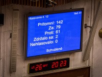 Za programové vyhlásenie vlády hlasovalo 79 poslancov