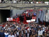 Demonštrácie sa zúčastnili tisíce albánskych Macedóncov