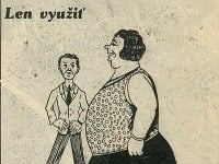 Kreslený vtip z r. 1932 uverejnený v Športovom týždni