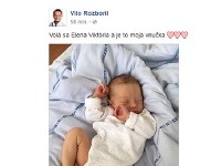 Vilo Rozboril sa pochválil vnučkou. 