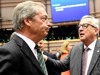 Nigel Farage a Jean-Claude Juncker