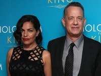Sarita Choudhury a Tom Hanks na premiére filmu.