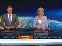 Patrik Švajda a Zlatica Švajdová Puškárová v utorkových Televíznych novinách 