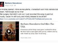 Barbara Haščáková naspievala pieseň Boh žehnaj Ameriku.