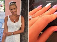 Jana Mináriková sa na Facebooku pochválila zásnubným prsteňom. 
