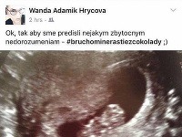 Wanda Adamík Hrycová čaká tretie dieťa. Šťastnou novinou sa pochválila na sociálnej sieti Facebook. 