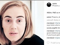 Adele nemá problém ukázať sa svetu nenalíčená. 
