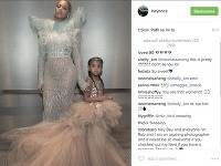 Ako kráľovná a princezná. Tak vyzerali Beyoncé a jej dcérka Blue Ivy. 