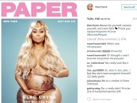Titulku aktuálneho vydania Paper Magazine zdobí nahé telo tehotnej Blac Chyny. 