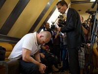 Riaditeľ centra Peter Tománek a Ľubomír Galko Riaditeľ centra Peter Tománek a Ľubomír Galko