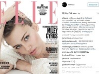 Na titulke magazínu Elle je Miley Cyrus krásna. 