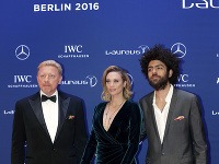 Boris Becker s manželkou Lily a synom Noahom. 