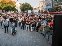 Včerajší protest v Bratislave.